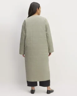 Everlane Jackets & Coats|Puffers & Quilted Jackets*The ReNew Quilted Long Liner Sage Green