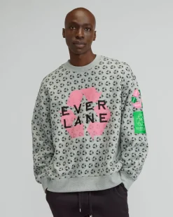 Everlane Shirts|Long Sleeve Shirts*The ReTrack Crewneck Sweatshirt Earth Day Grey Multi