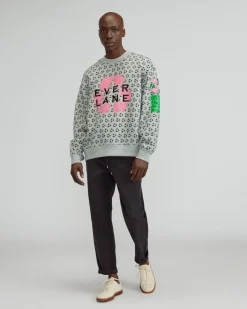 Everlane Shirts|Long Sleeve Shirts*The ReTrack Crewneck Sweatshirt Earth Day Grey Multi