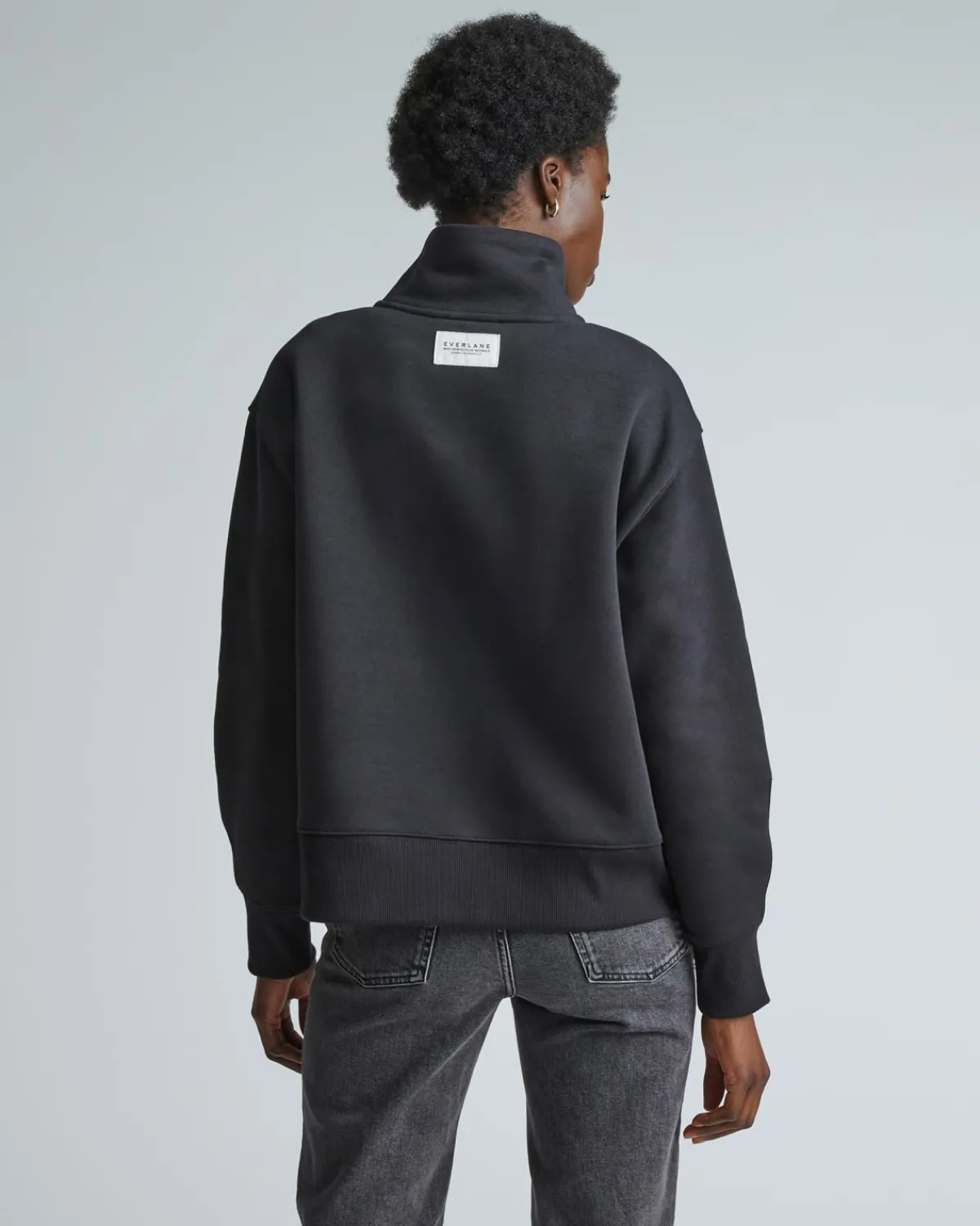 Everlane Loungewear*The ReTrack Half-Zip Sweatshirt Black