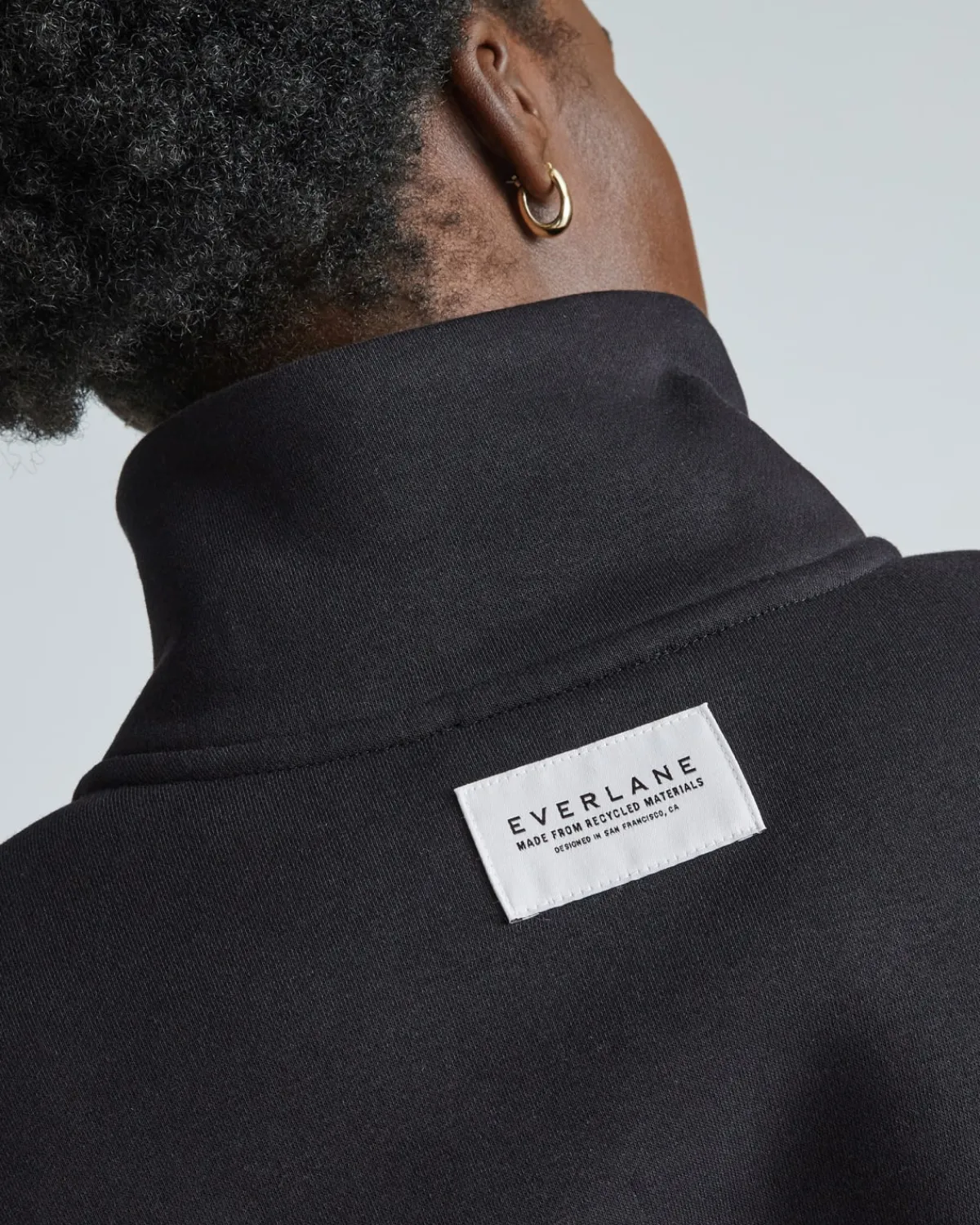 Everlane Loungewear*The ReTrack Half-Zip Sweatshirt Black