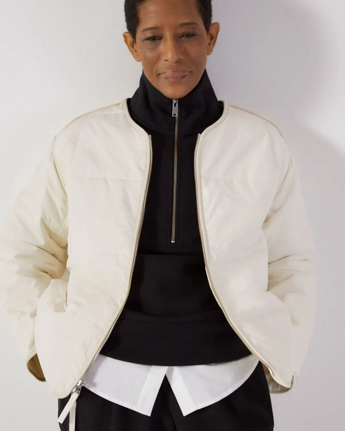 Everlane Loungewear*The ReTrack Half-Zip Sweatshirt Black