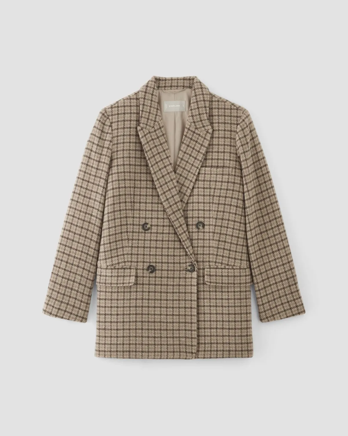 Everlane Jackets & Coats|Blazers*The ReWool® Double-Breasted Blazer Beige Houndstooth