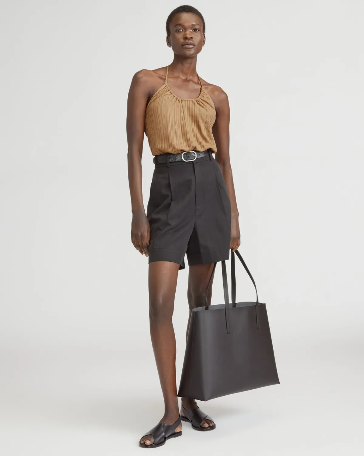 Everlane Tops*The Rib Soft Knit Halter Top Caramel