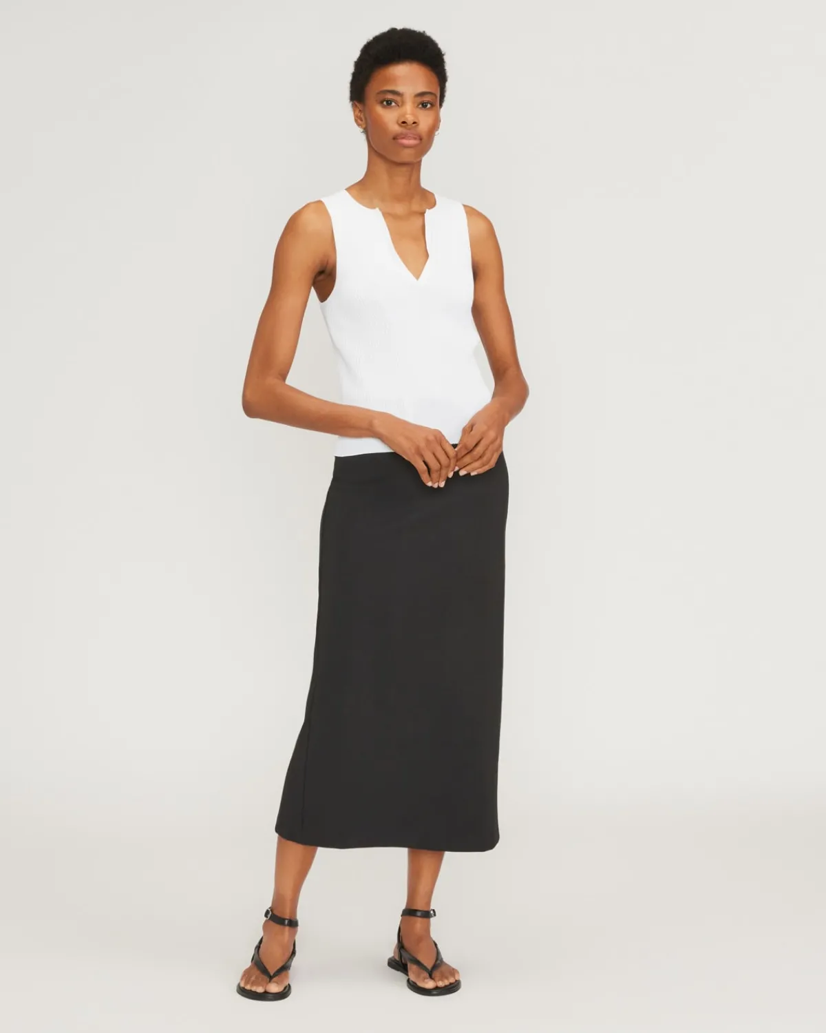 Everlane Sweaters*The Ribbed Cutaway Tank White