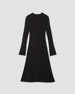 Everlane Dresses*The Ribbed Mock Neck Midi Dress Black