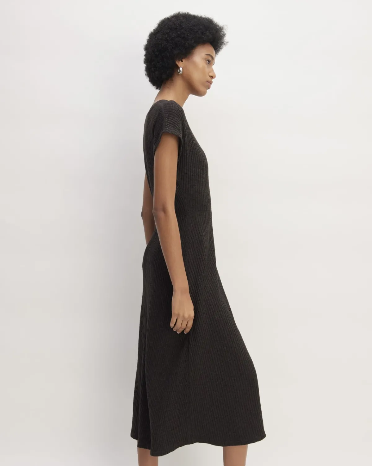 Everlane Dresses*The Rib-Knit Cap-Sleeve Midi Dress