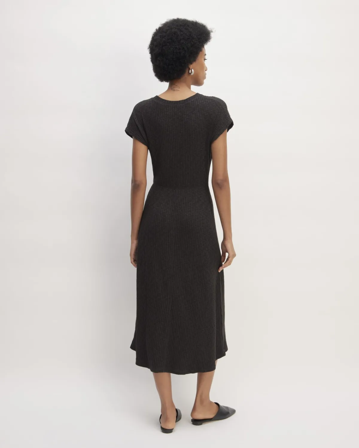Everlane Dresses*The Rib-Knit Cap-Sleeve Midi Dress
