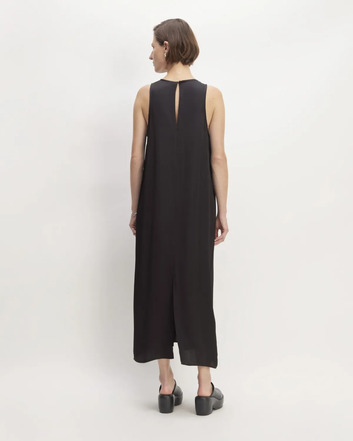 Everlane Dresses*The Satin Racerback Slip Dress Black