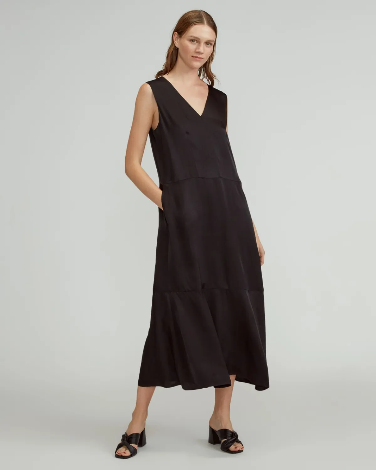 Everlane Dresses*The Satin V-Neck Maxi Dress