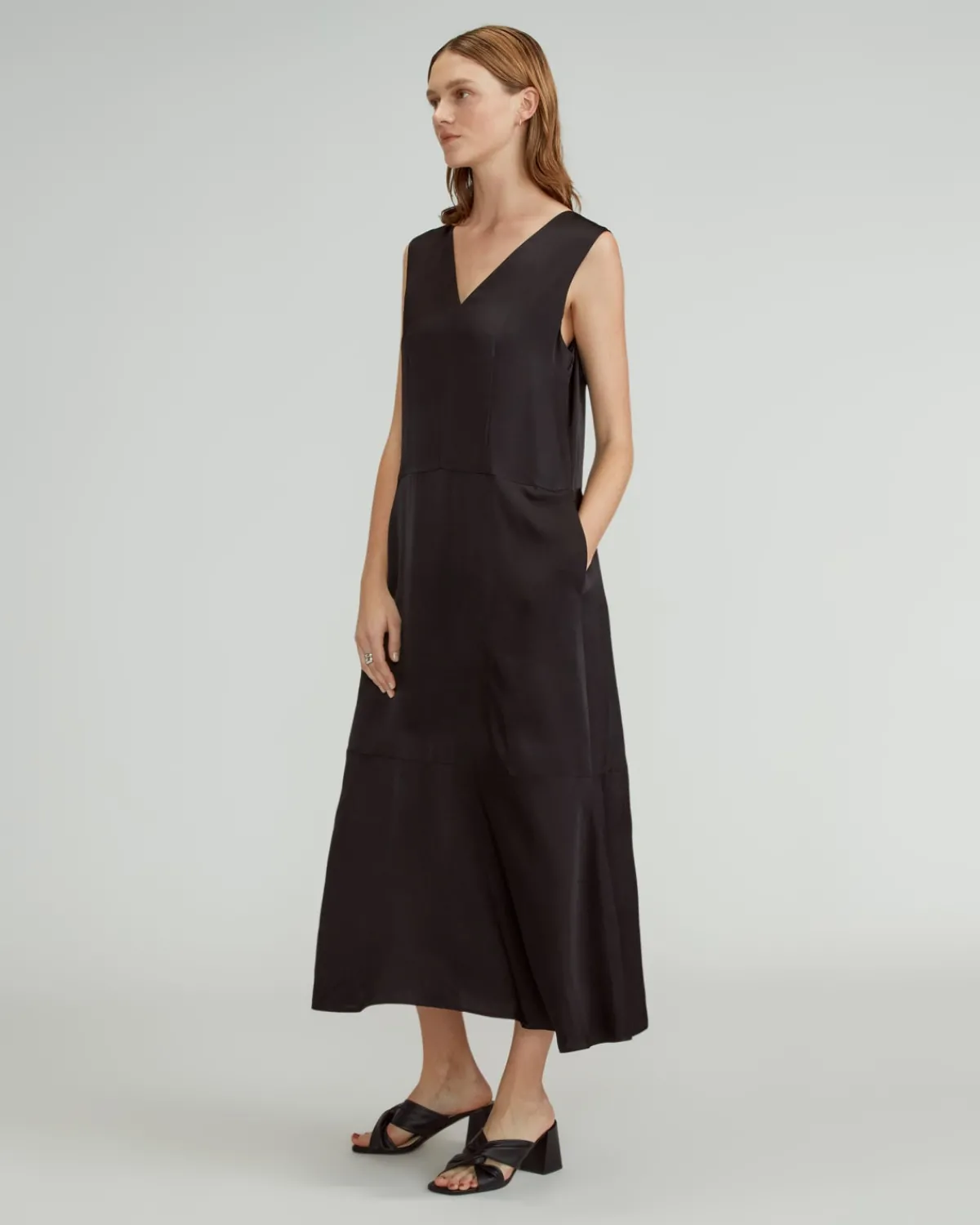 Everlane Dresses*The Satin V-Neck Maxi Dress