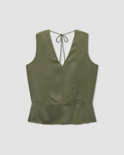 Everlane Tops*The Satin V-Neck Top