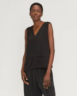 Everlane Tops*The Satin V-Neck Top