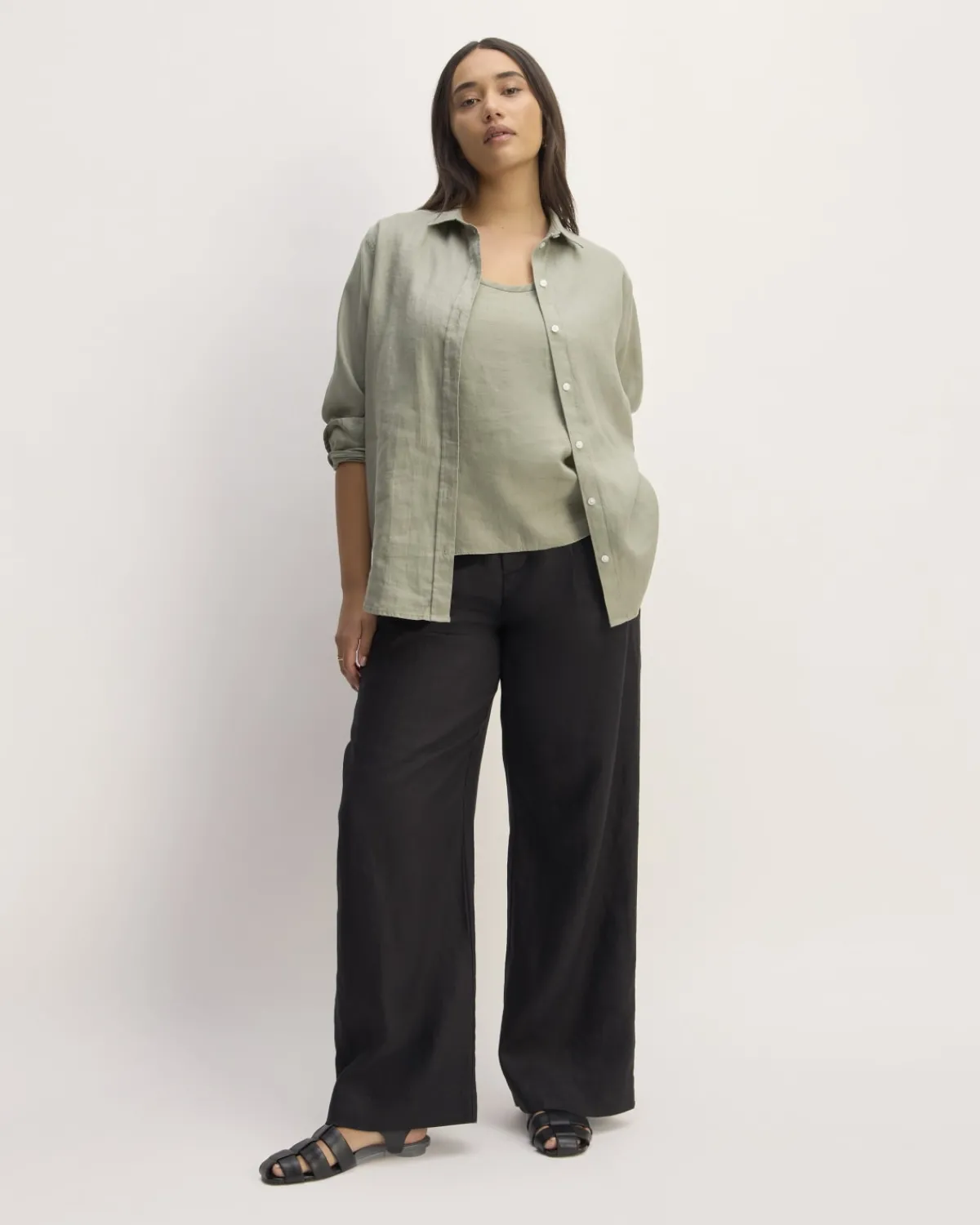 Everlane Tops*The Scoop Tank in Linen