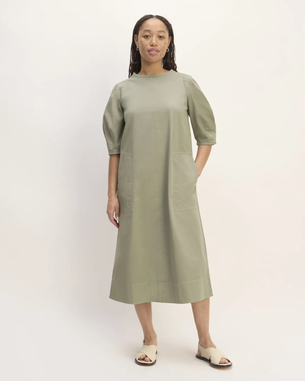 Everlane Dresses*The Short-Sleeve Puff Midi Dress