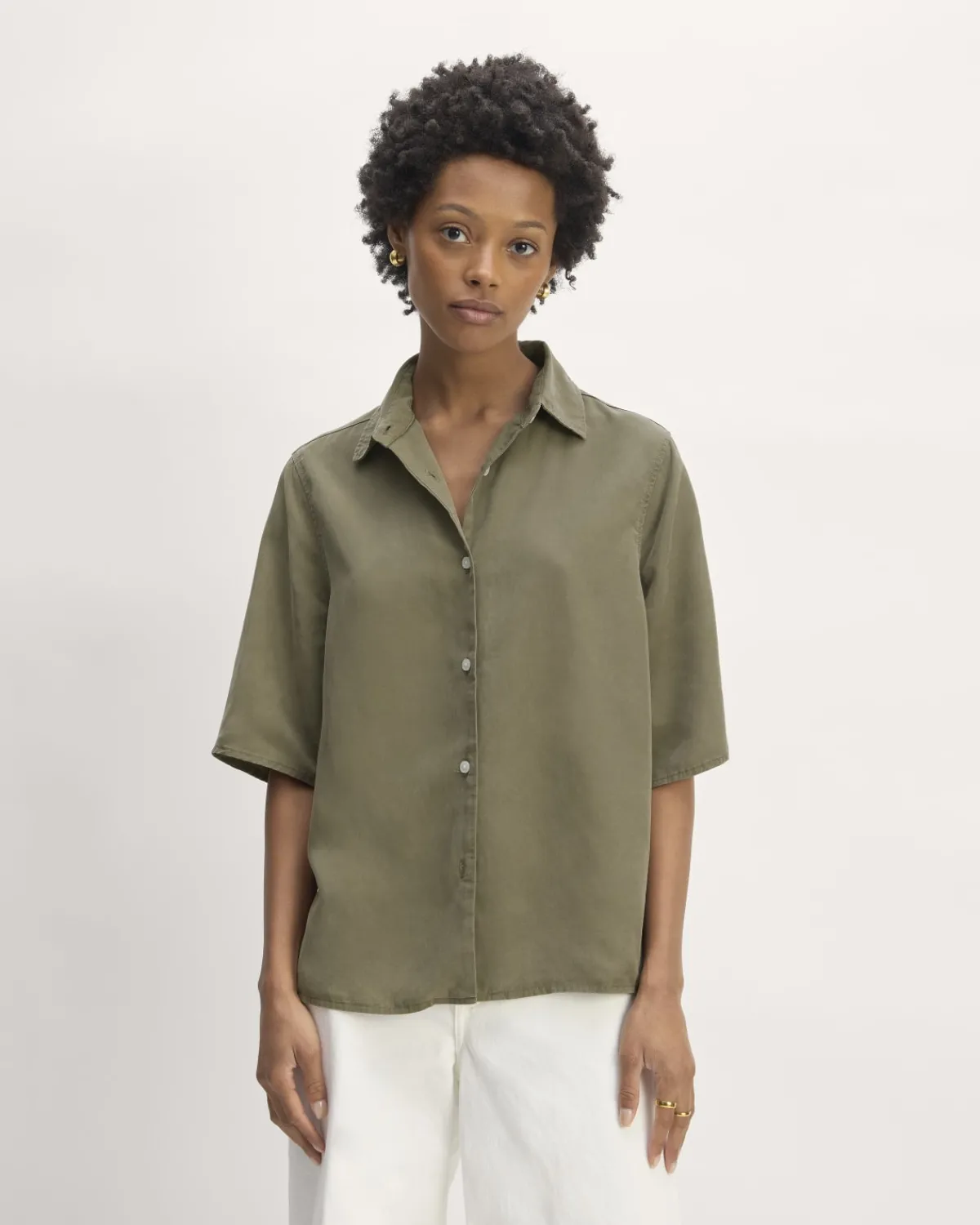 Everlane Tops*The Short-Sleeve Shirt in Butterlite