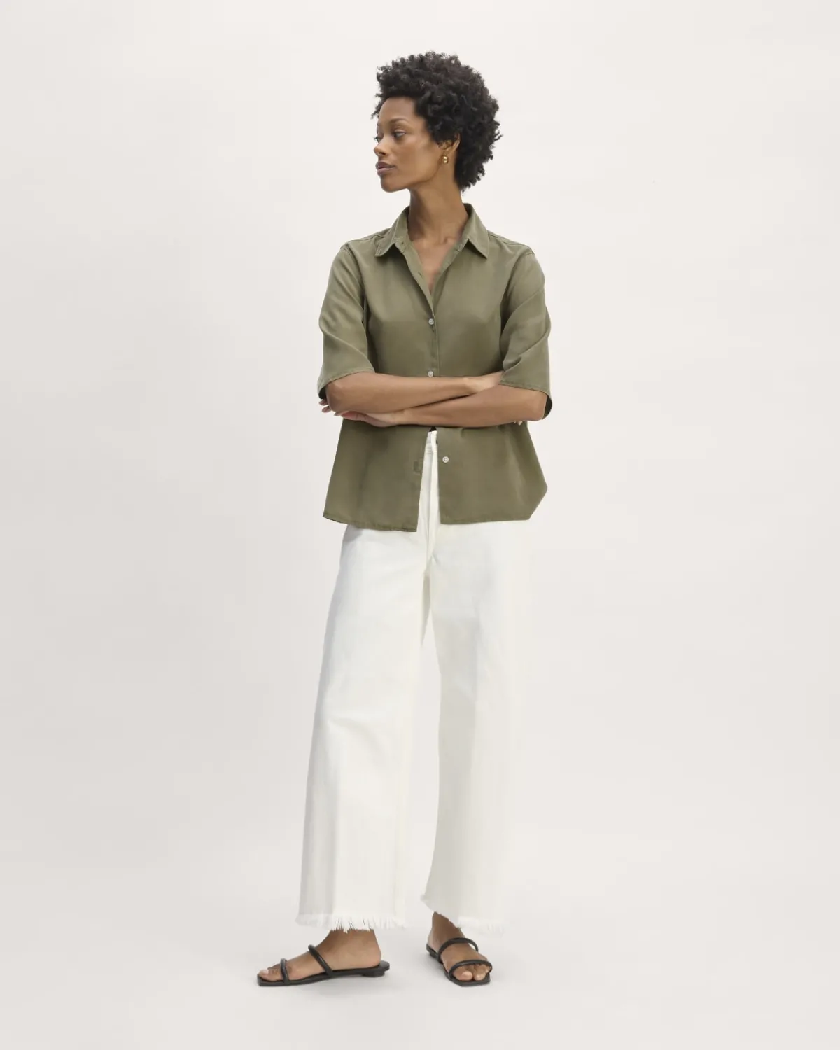 Everlane Tops*The Short-Sleeve Shirt in Butterlite