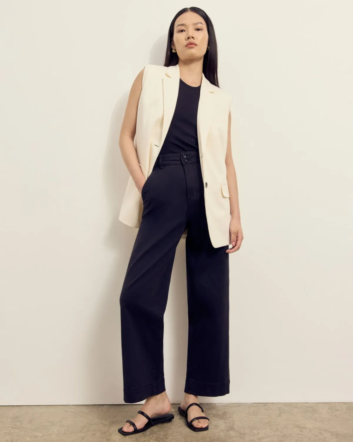 Everlane Jackets & Coats|Blazers*The Sleeveless Blazer in Buttersmooth Canvas