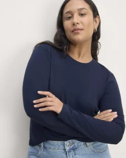 Everlane Tees|Long Sleeve Tees*The Slim Long-Sleeve Crew in Essential Cotton