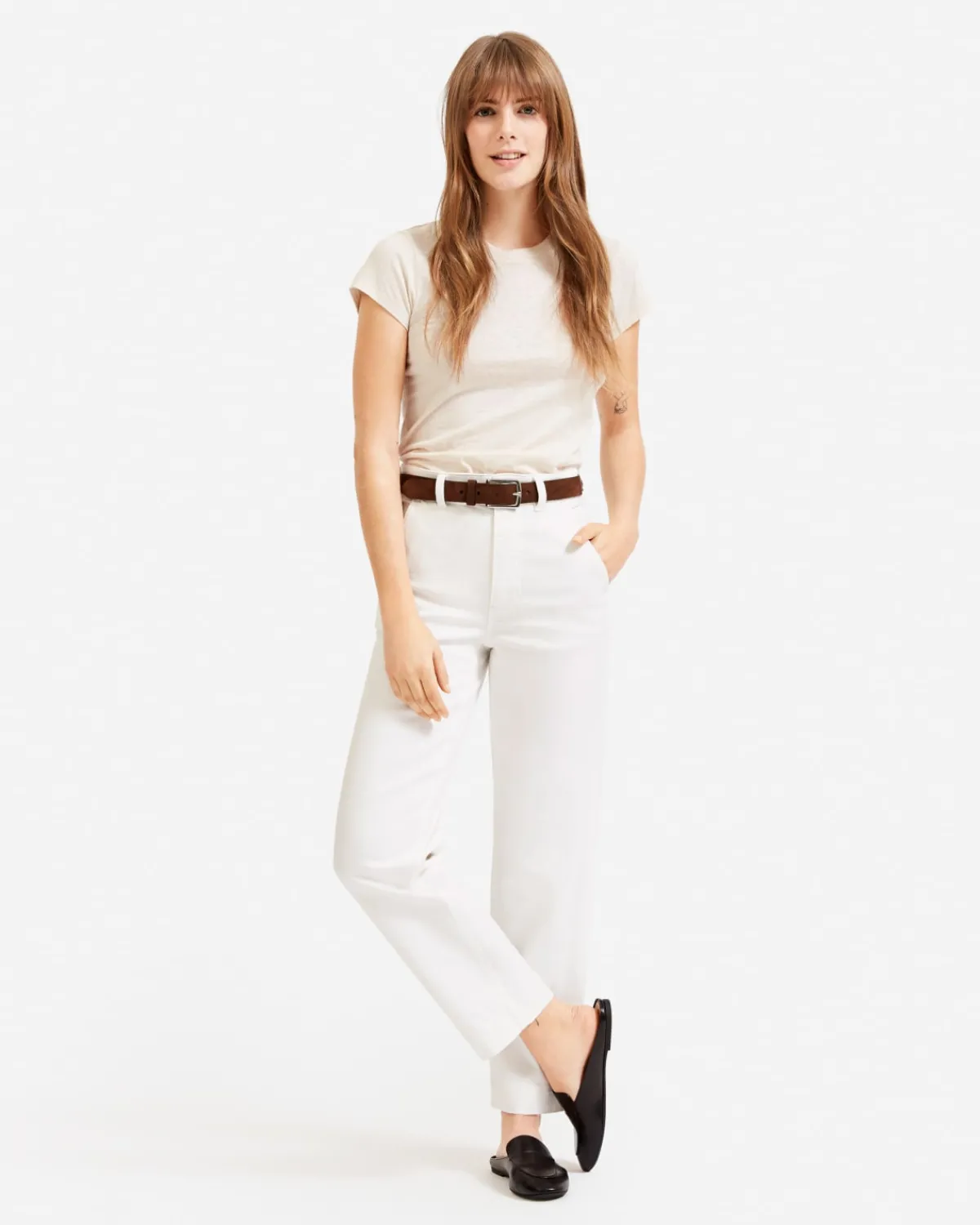 Everlane Pants|Straight Pants*The Straight-Leg Pant Bone