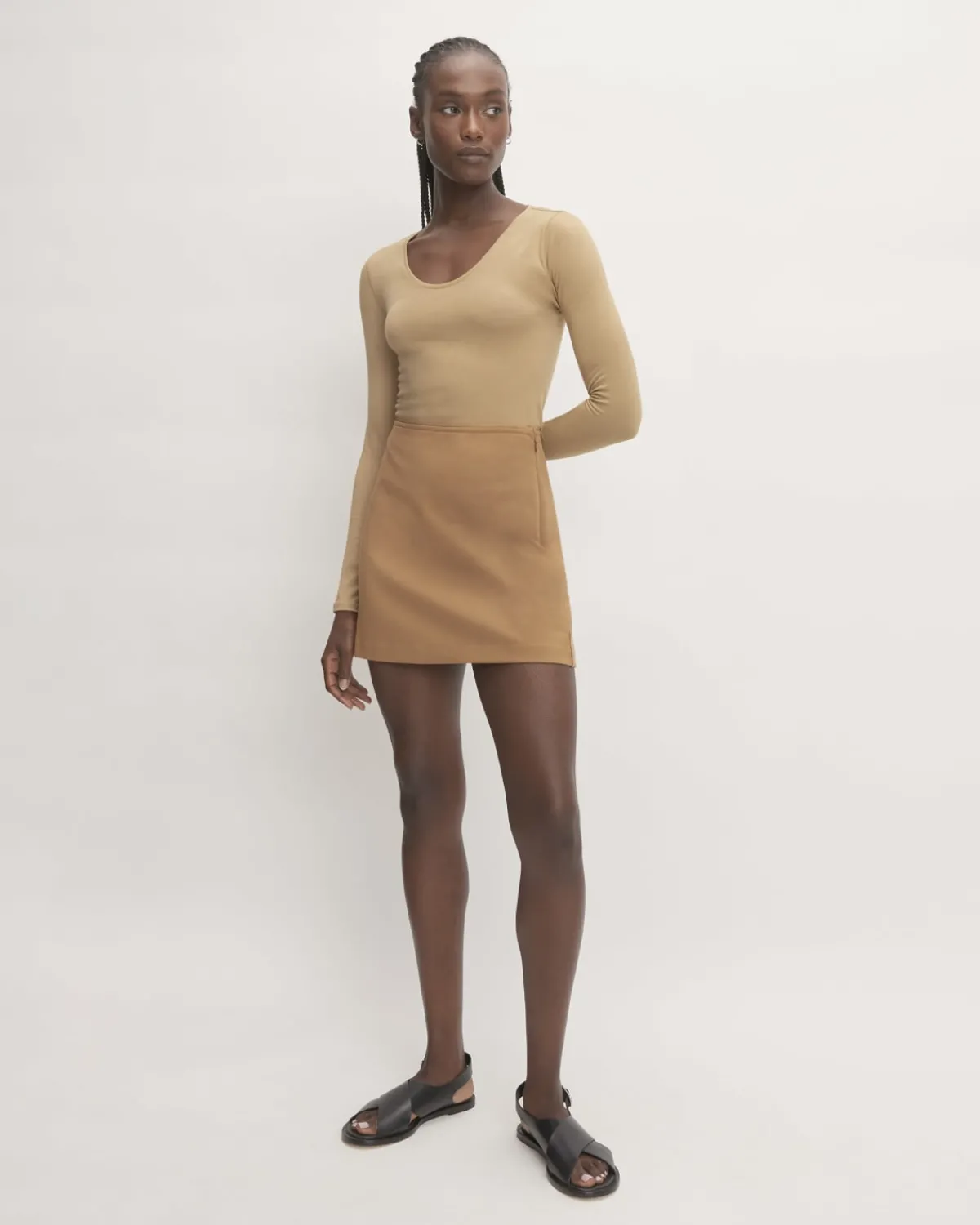 Everlane Tees|Long Sleeve Tees*The Supima® Form Ballet Neck Tee Tiger's Eye