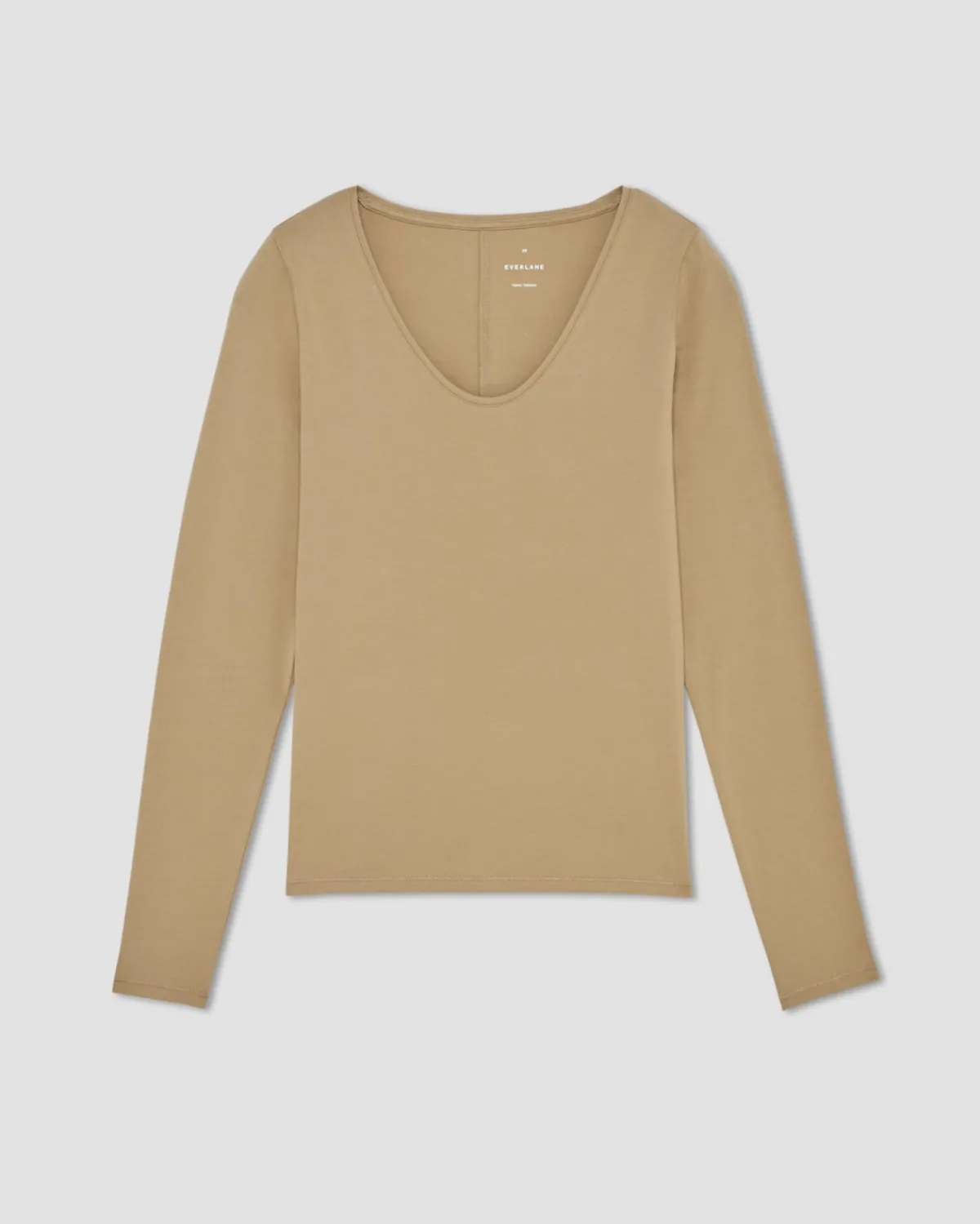 Everlane Tees|Long Sleeve Tees*The Supima® Form Ballet Neck Tee Tiger's Eye