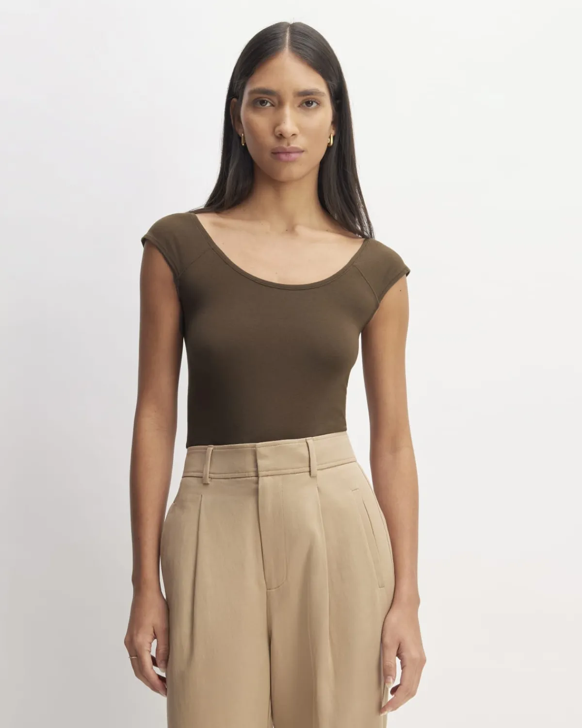 Everlane Tees|Short Sleeve Tees*The Supima® Form Cap-Sleeve Tee
