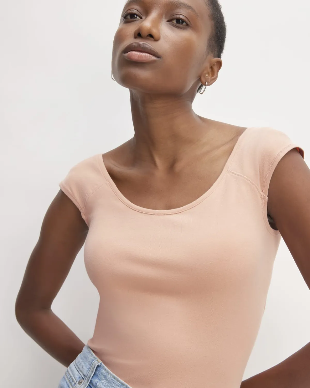 Everlane Tees|Short Sleeve Tees*The Supima® Form Cap-Sleeve Tee