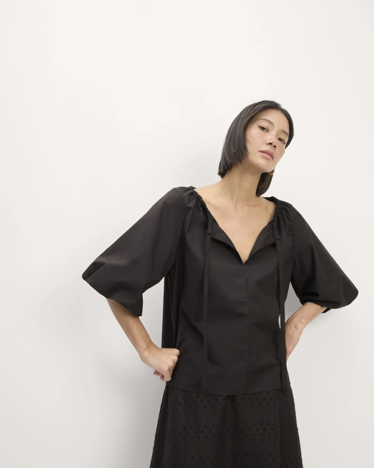 Everlane Tops*The Supima® Puff-Sleeve Top
