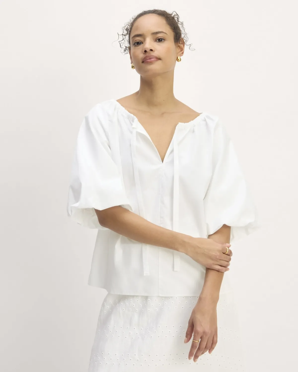 Everlane Tops*The Supima® Puff-Sleeve Top