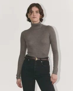 Everlane Sweaters|Turtleneck Sweaters*The Turtleneck in Ultrasoft Merino Heather Cocoa