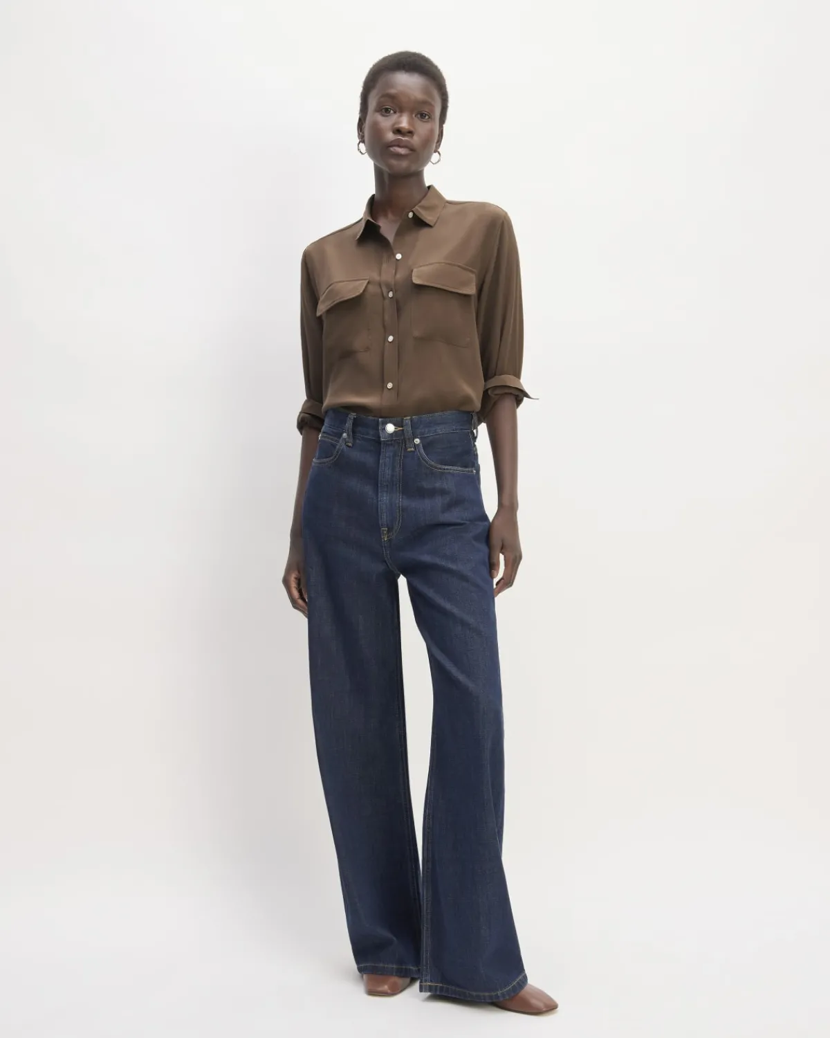 Everlane Tops*The Utility Shirt in Washable Silk