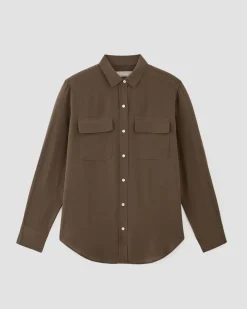 Everlane Tops*The Utility Shirt in Washable Silk