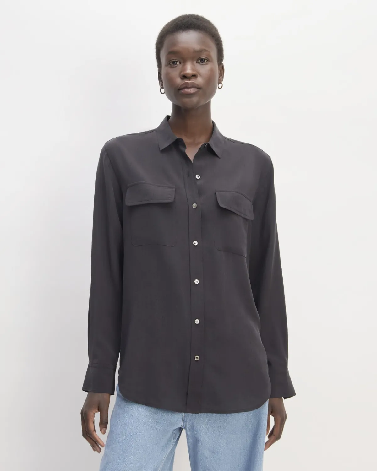 Everlane Tops*The Utility Shirt in Washable Silk