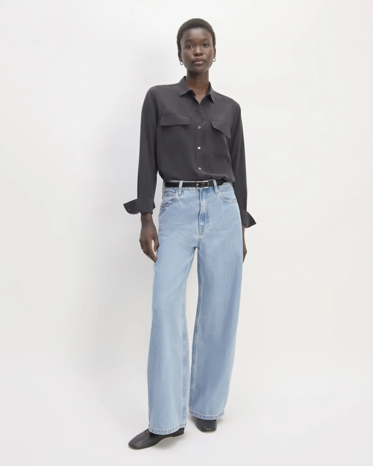 Everlane Tops*The Utility Shirt in Washable Silk
