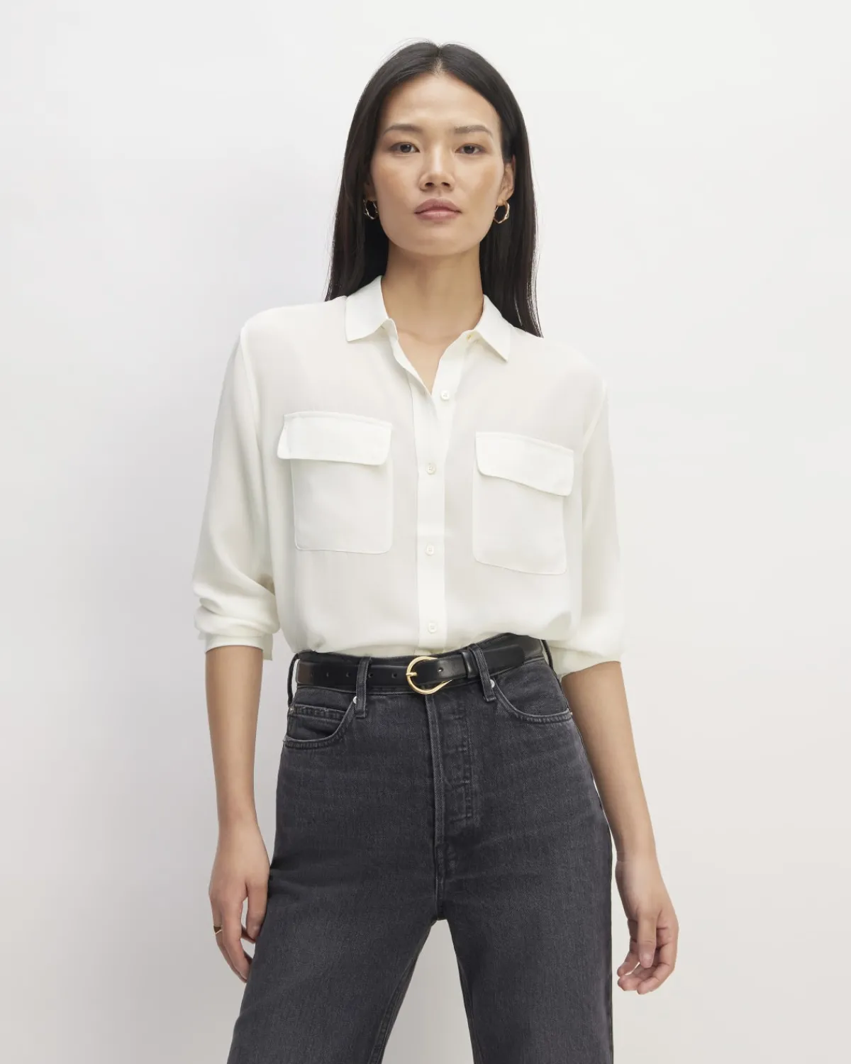 Everlane Tops*The Utility Shirt in Washable Silk