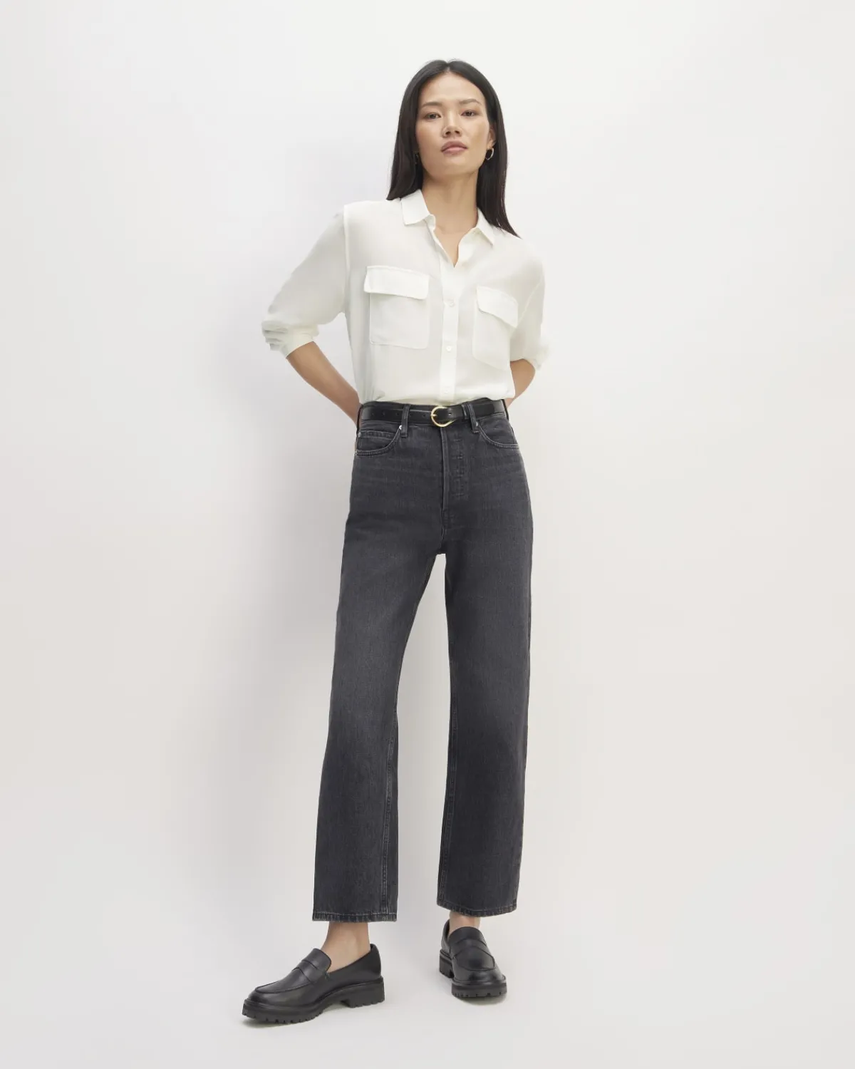 Everlane Tops*The Utility Shirt in Washable Silk