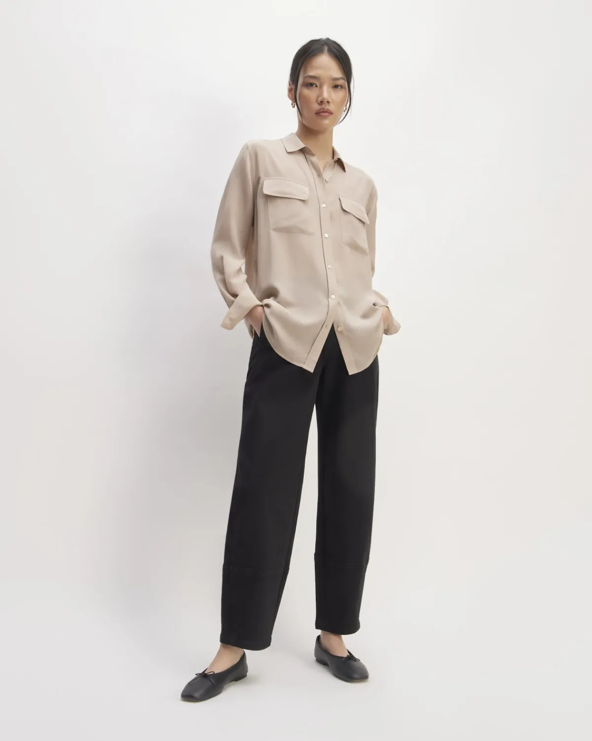 Everlane Tops*The Utility Shirt in Washable Silk