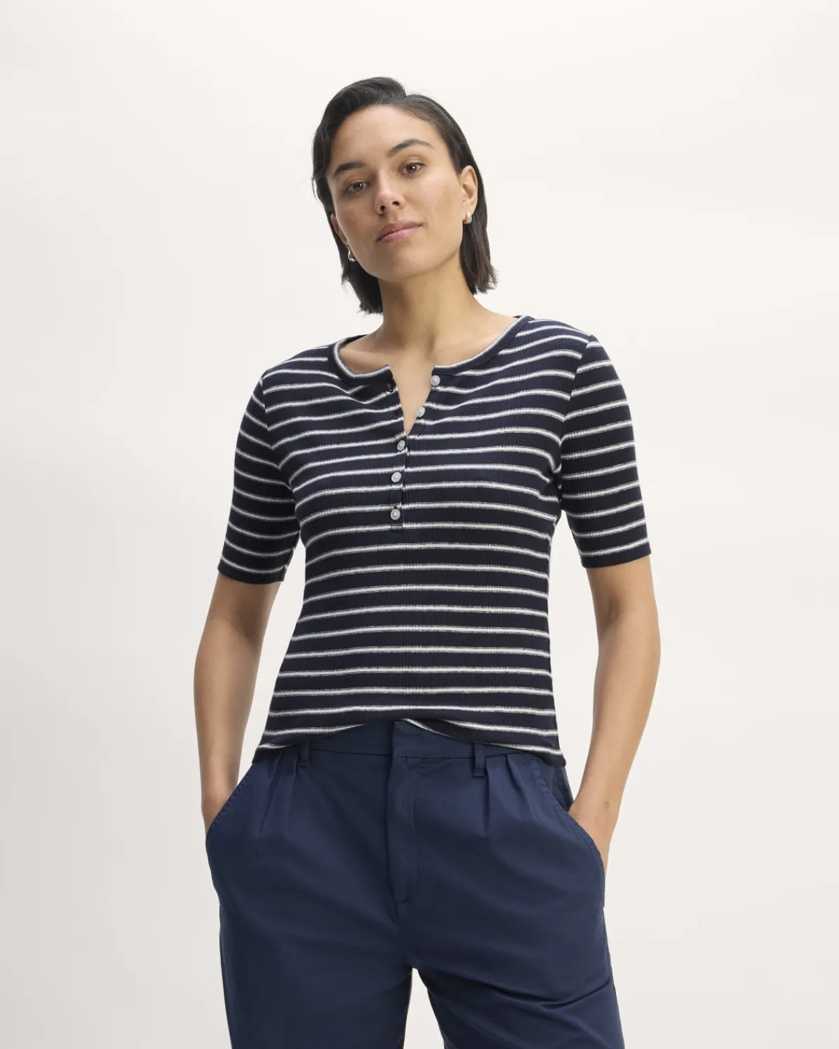 Everlane Tees|Short Sleeve Tees*The Vintage Rib Henley