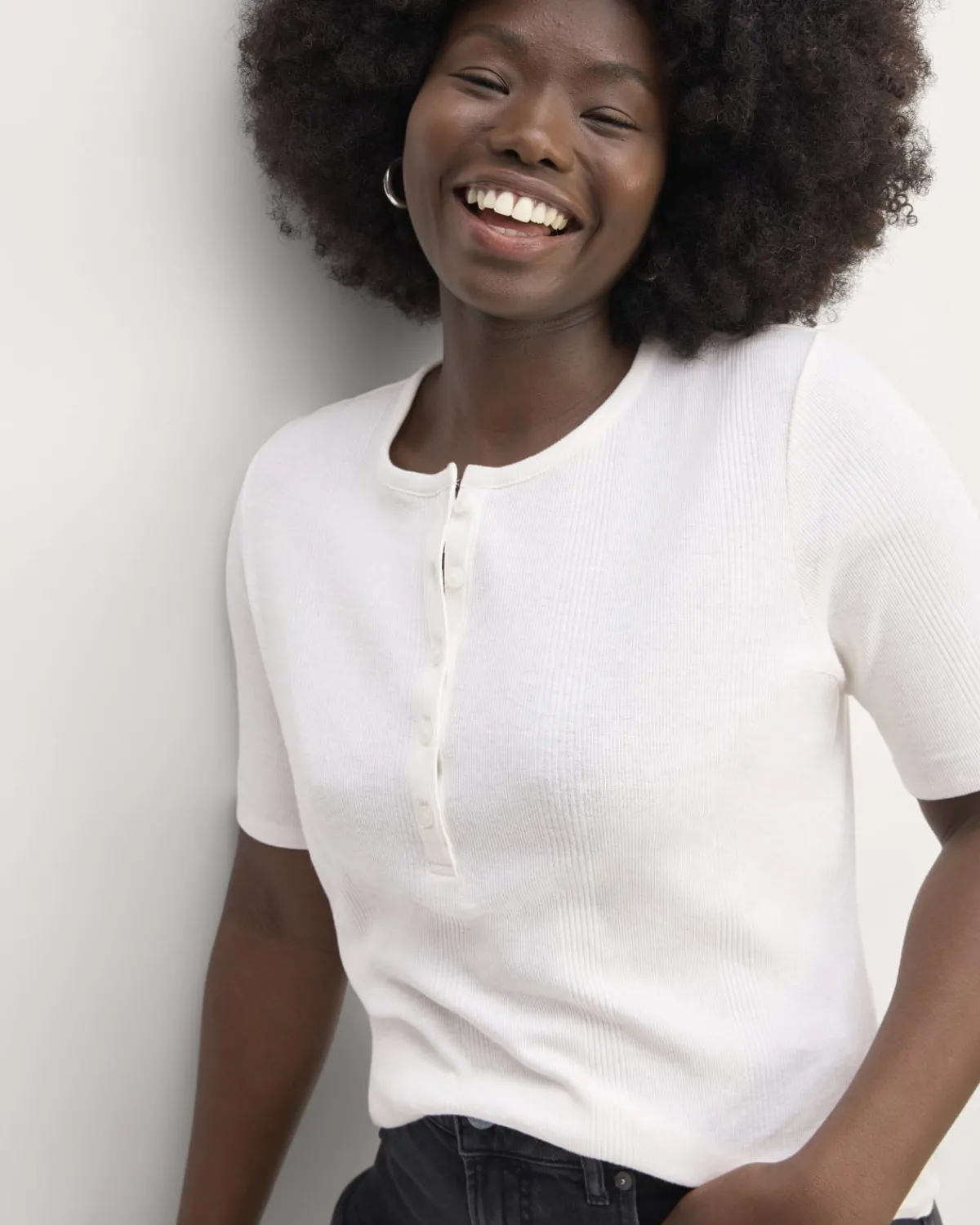 Everlane Tees|Short Sleeve Tees*The Vintage Rib Henley