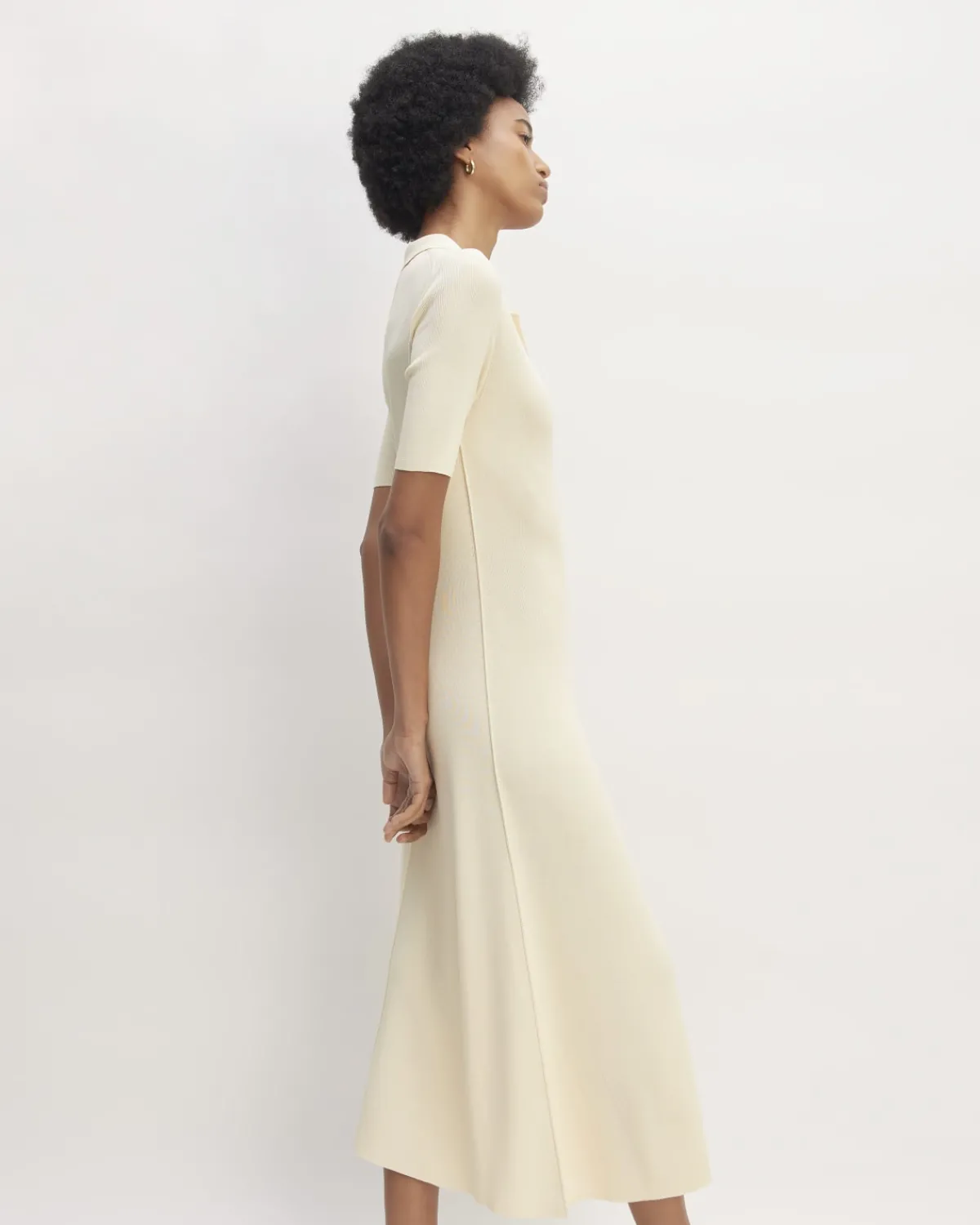 Everlane Dresses*The Viscose Knit Polo Midi Dress