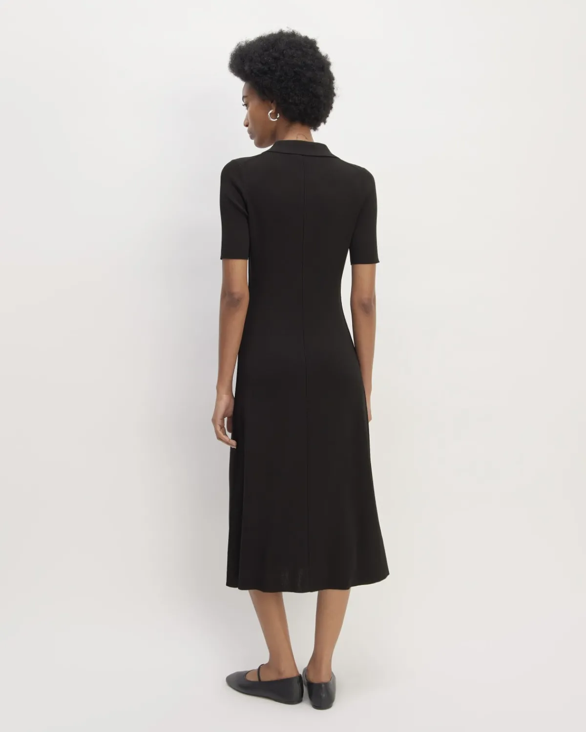 Everlane Dresses*The Viscose Knit Polo Midi Dress