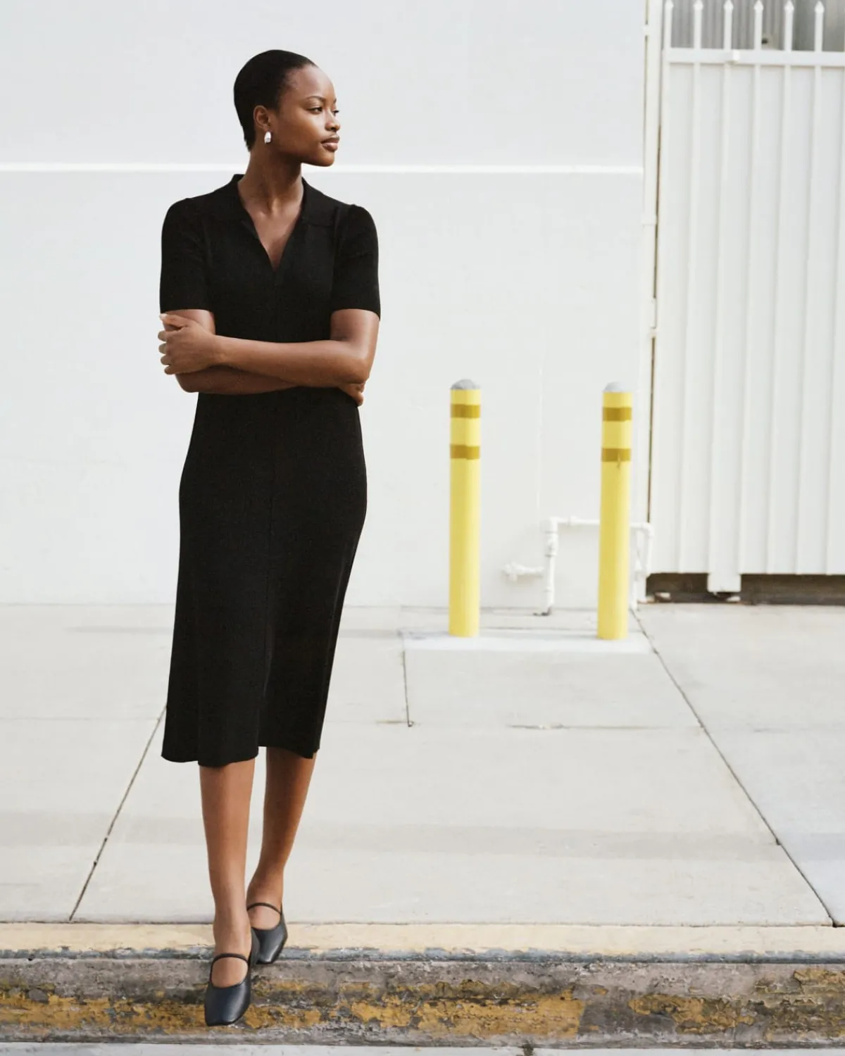 Everlane Dresses*The Viscose Knit Polo Midi Dress