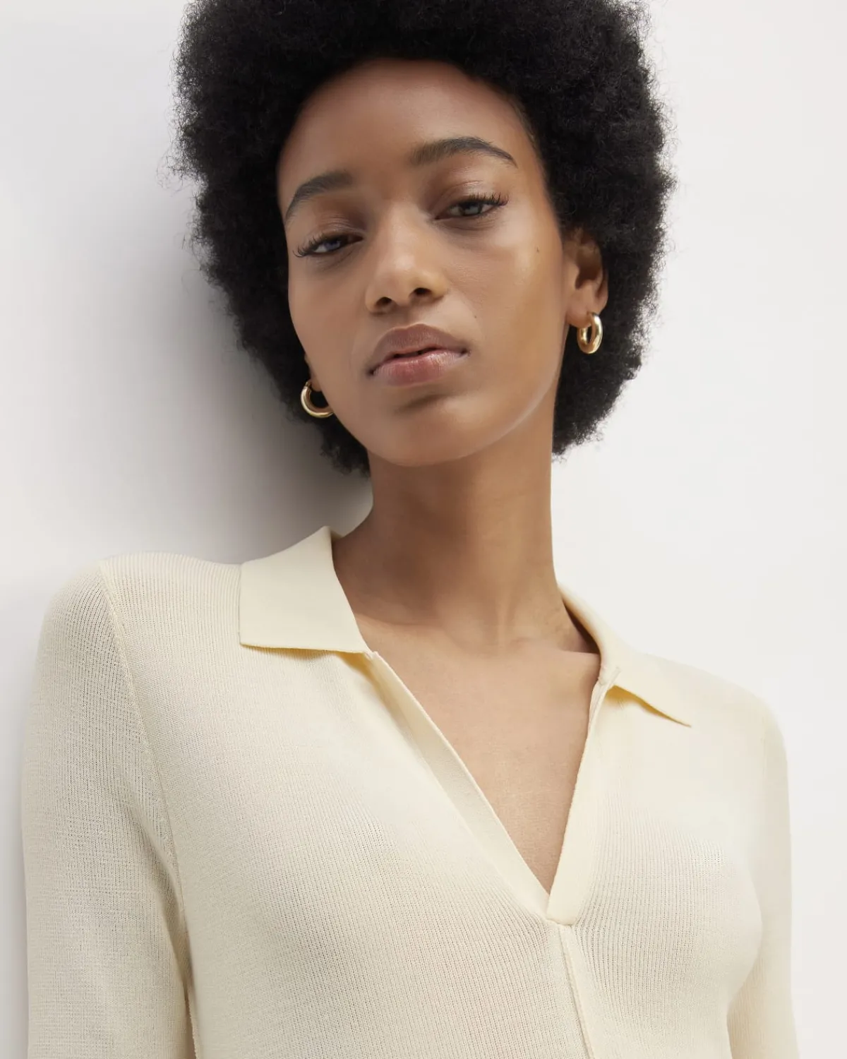Everlane Dresses*The Viscose Knit Polo Midi Dress