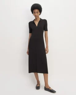 Everlane Dresses*The Viscose Knit Polo Midi Dress