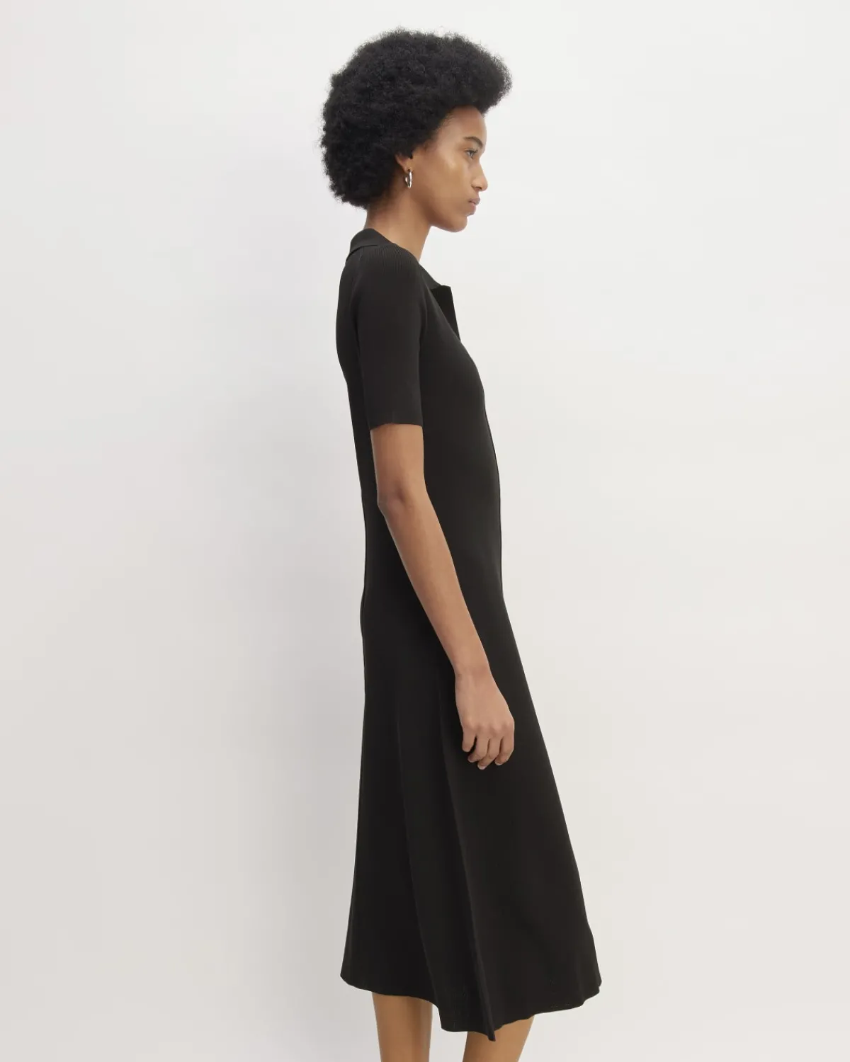 Everlane Dresses*The Viscose Knit Polo Midi Dress