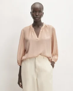Everlane Tops*The Washable Clean Silk V-Neck Top