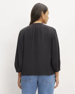 Everlane Tops*The Washable Clean Silk V-Neck Top