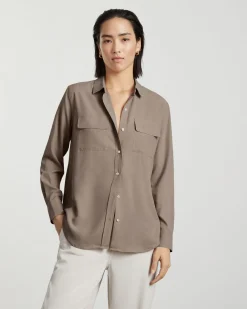 Everlane Tops*The Washable Silk Relaxed Shirt Burnt Sugar