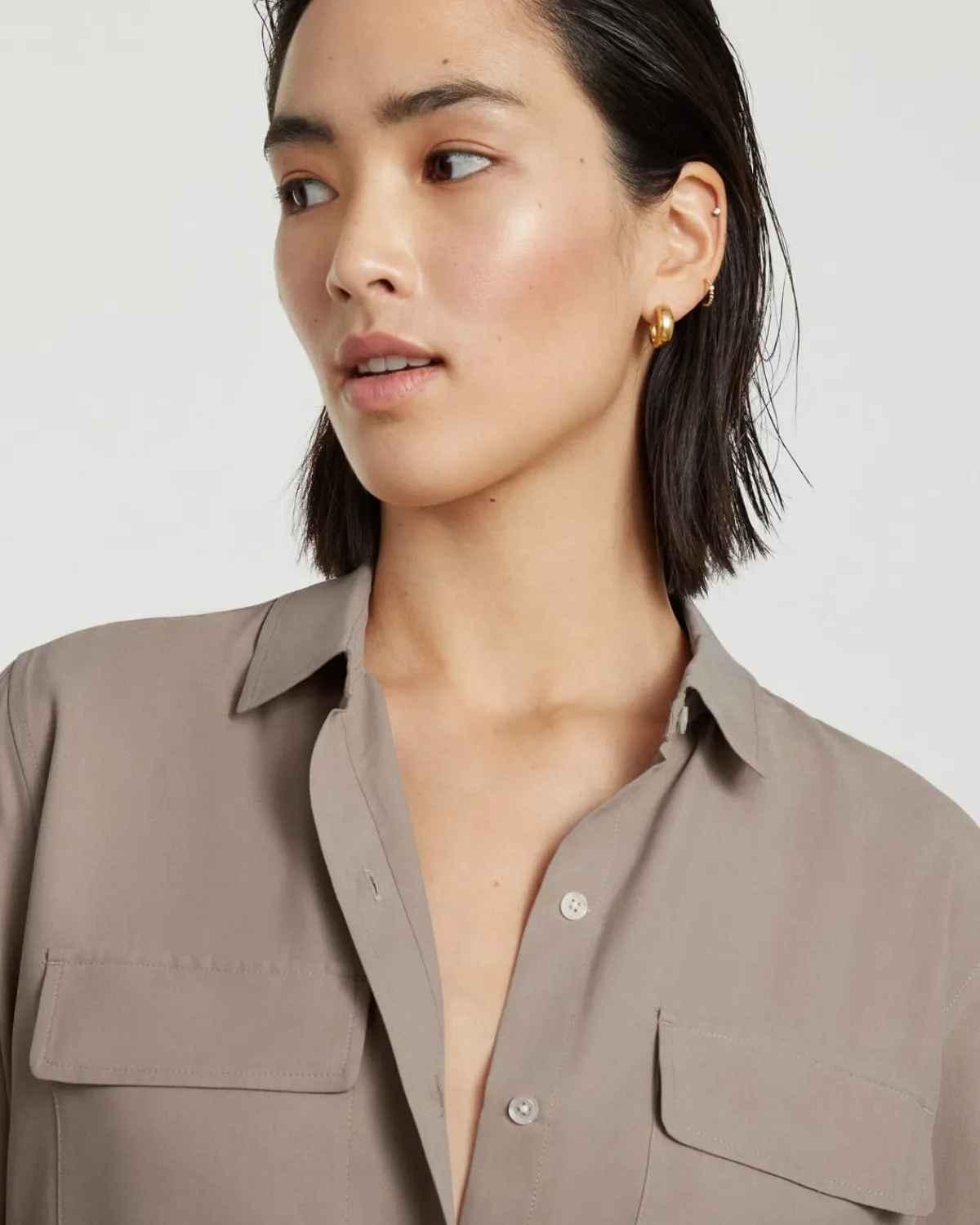 Everlane Tops*The Washable Silk Relaxed Shirt Burnt Sugar